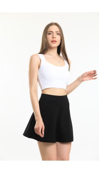 Siyah Mini Kloş Etek